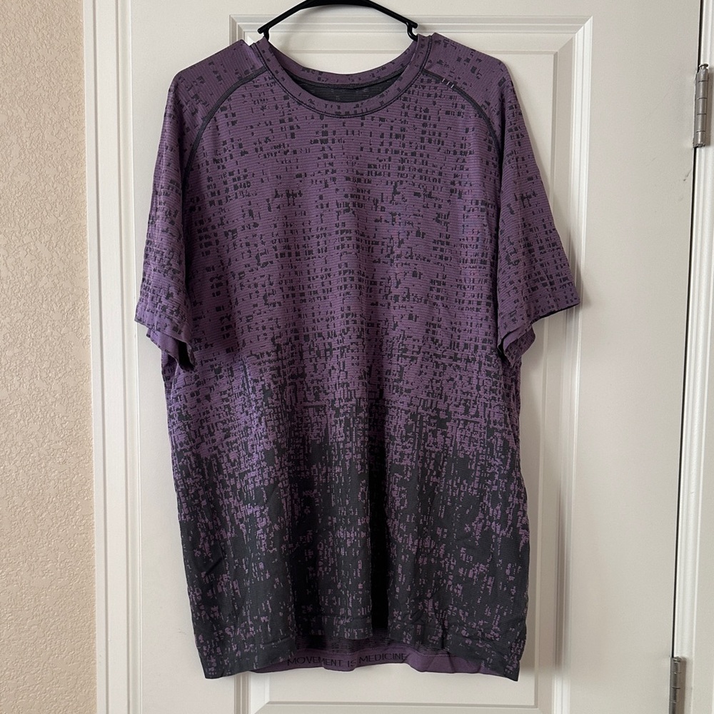 lululemon athletica Purple and Black Short Sleeve Tee